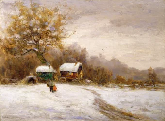 Gypsy Caravans in the Snow